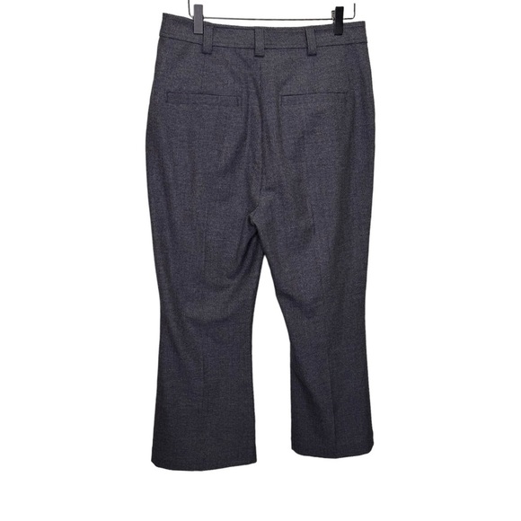 A.L.C Grey Plaid Flare Leg Trouser Pants Exposed Zipper Size 10 - Picture 11 of 16
